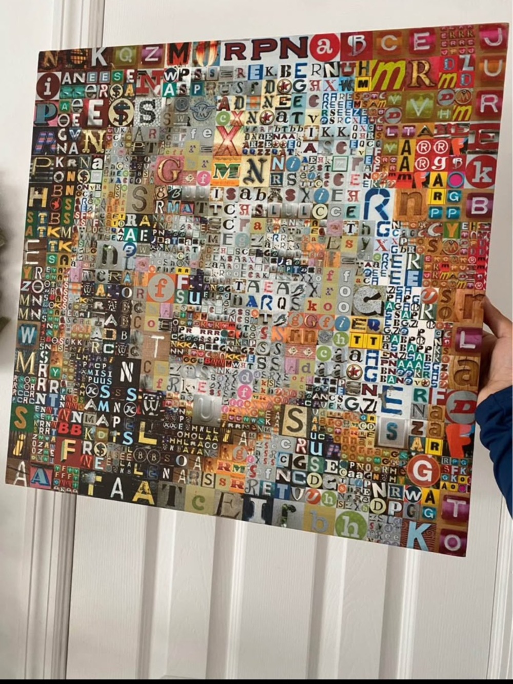 Modern Alphabet Mosaic Wall Art Print - Multicolor Marilyn Monroe